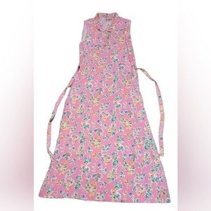 Vintage American Eagle Outfitters Y2K Pink Floral Maxi Dress Size 12